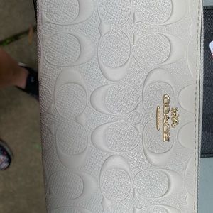 Coach white wallet